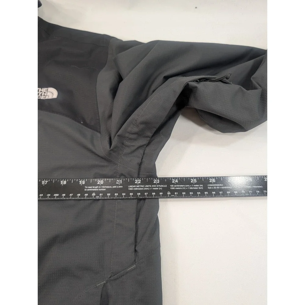 The‎ North Face HyVent WATERPROOF Jacket Men's Size Medium Gray Black Zip Front